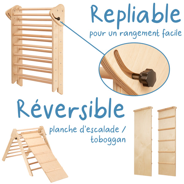 Kidüy Triangle de Pikler Pliable avec Rampe