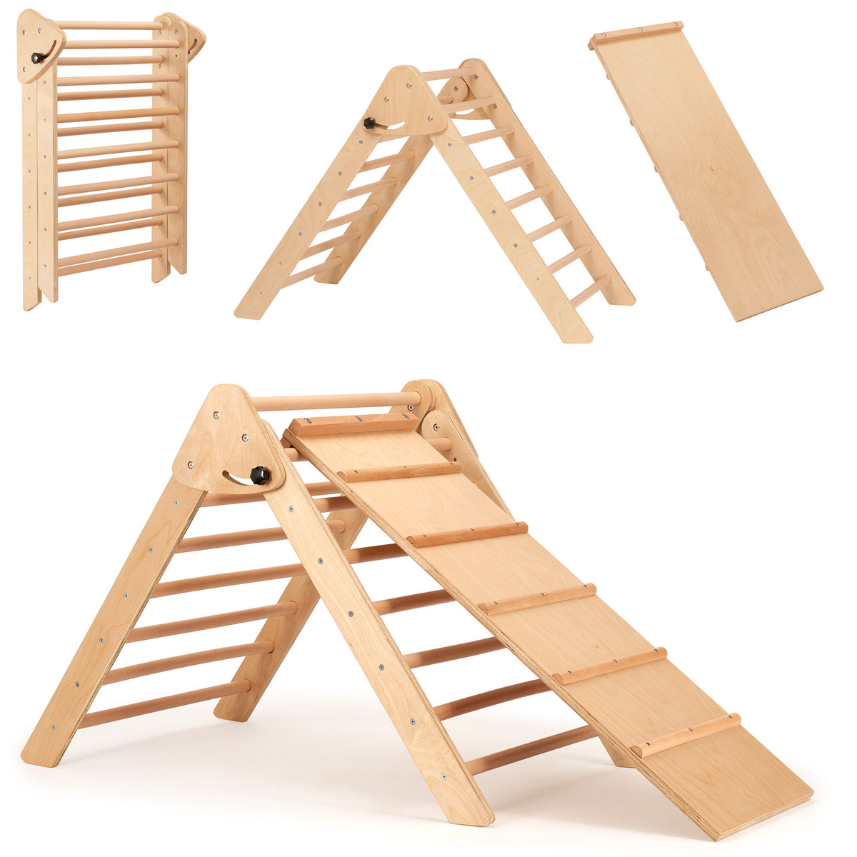 Kidüy Triangle de Pikler Pliable avec Rampe